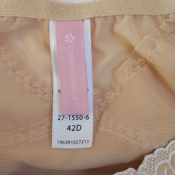 NWT Ladies Comfortchoice Nude Front Close Wireless Posture Bra Size 42D - Picture 4 of 8